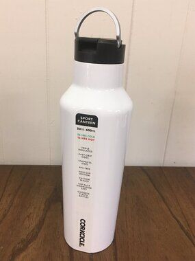 NEW Corkcicle Sport Canteen 20 oz White Insulted